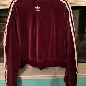 Adidas Maroon Sweatshirt with White Accents